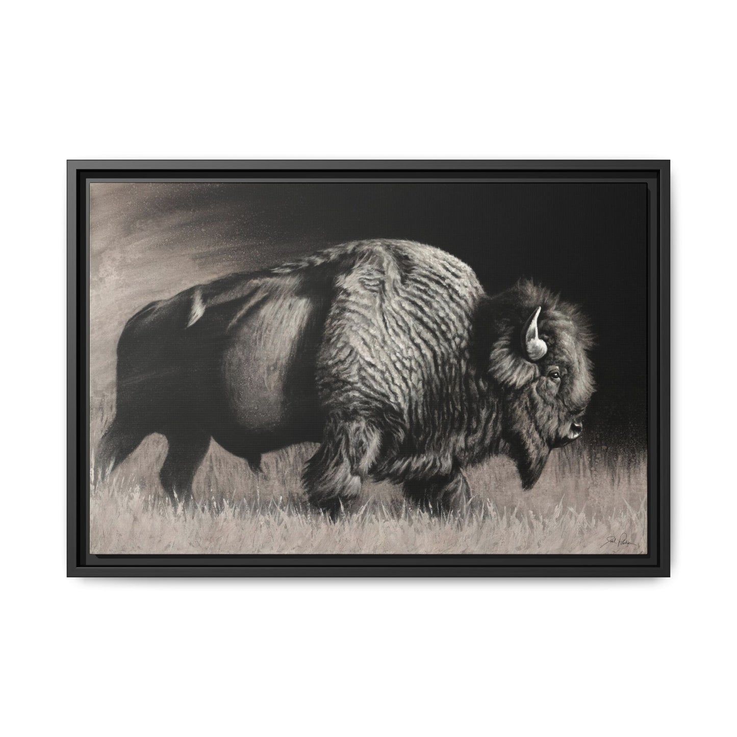 "Into the Storm" Framed Canvas
