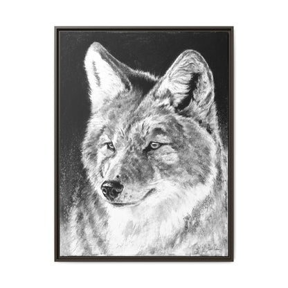 "Coyote II" Framed Canvas