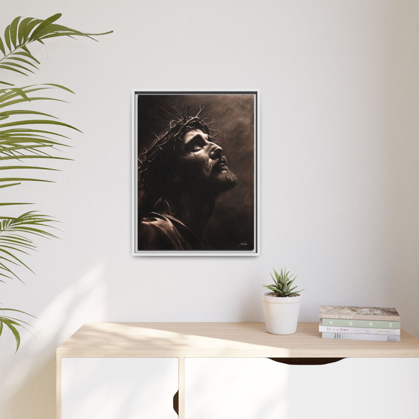 "With His Stripes We Are Healed" Framed Canvas