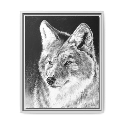 "Coyote II" Framed Canvas