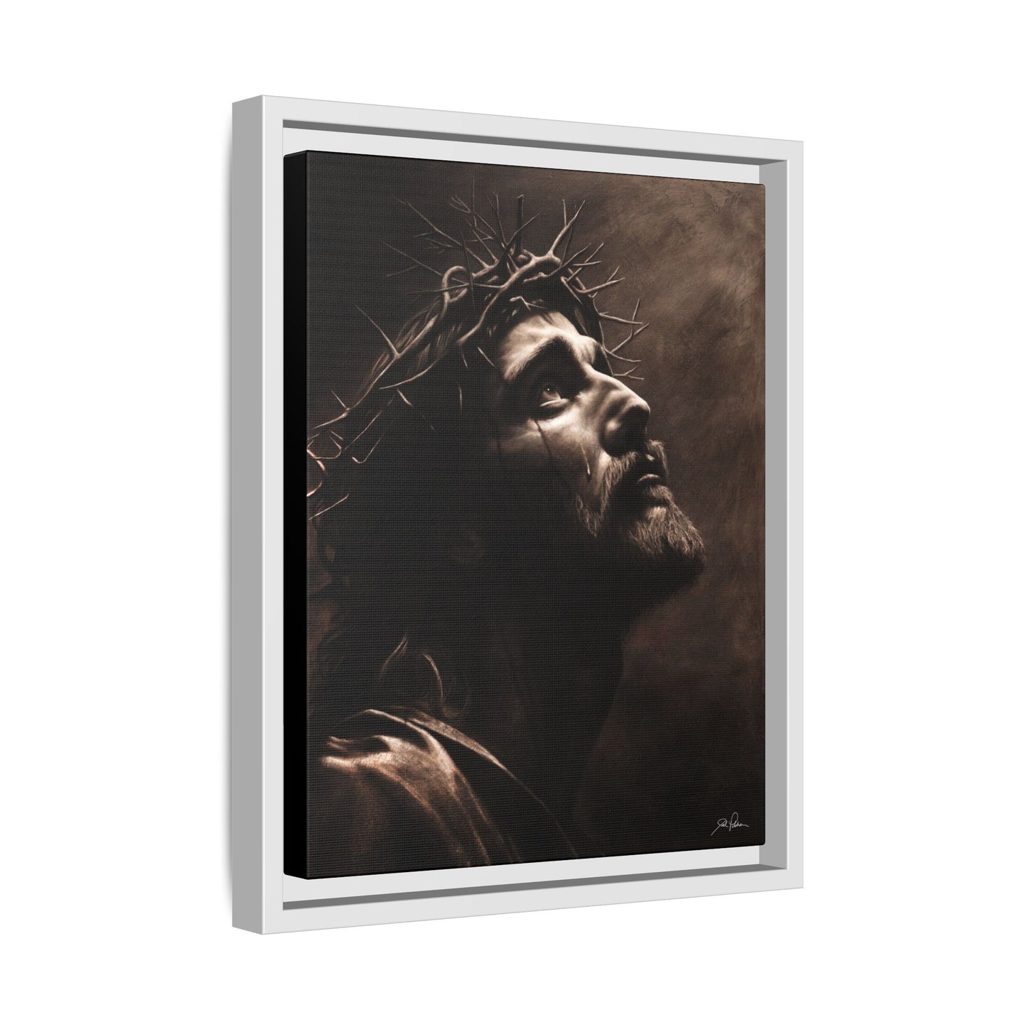 "With His Stripes We Are Healed" Framed Canvas
