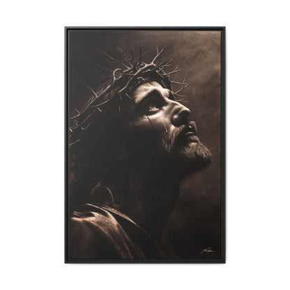 "With His Stripes We Are Healed" Framed Canvas