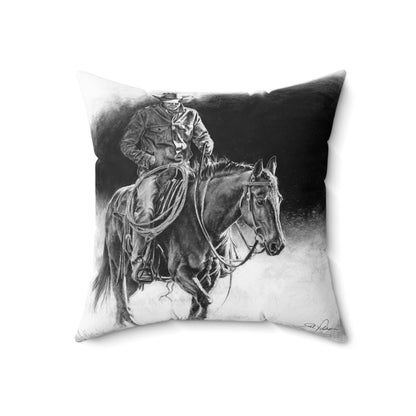 "Ridin' for the Brand" Square Pillow.