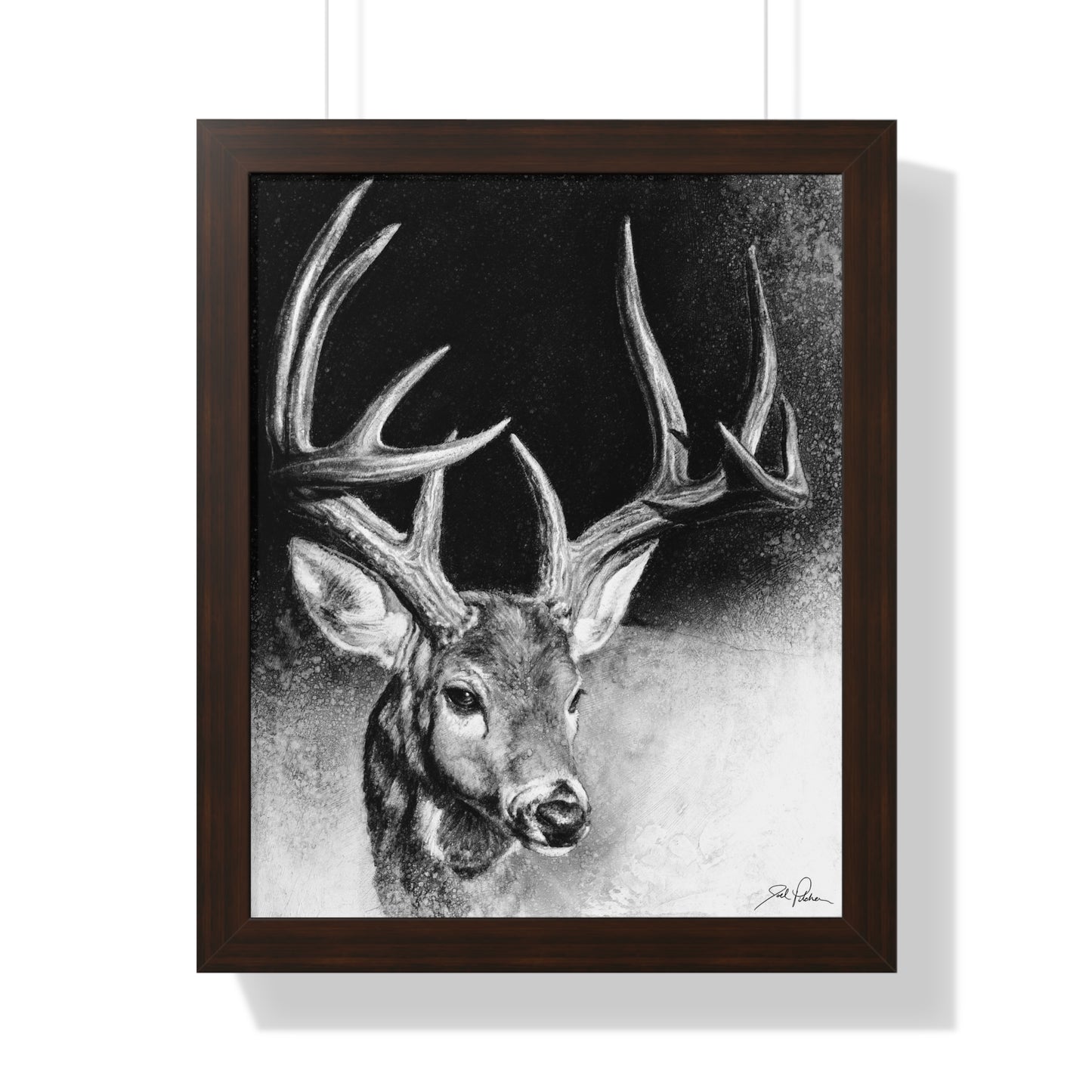"Whitetail Buck" Framed Paper Print.