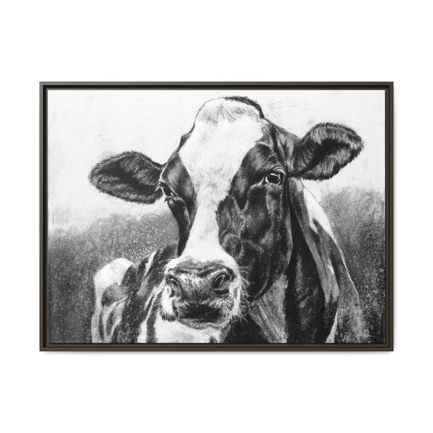 "Holstein" Framed Canvas