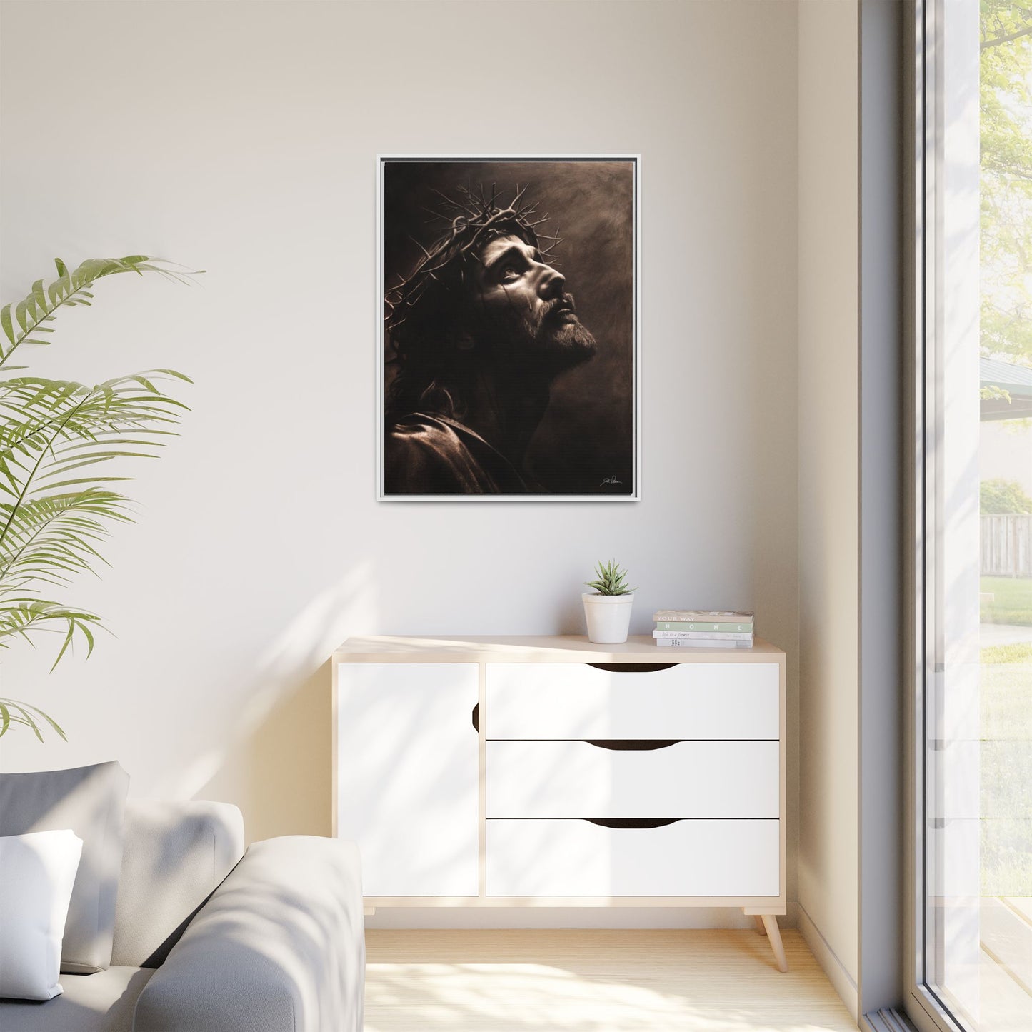 "With His Stripes We Are Healed" Framed Canvas