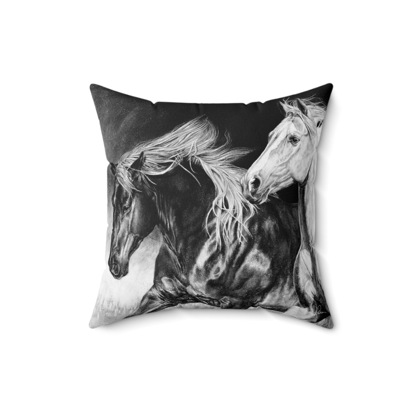 "Dynamic Duo" Square Pillow.