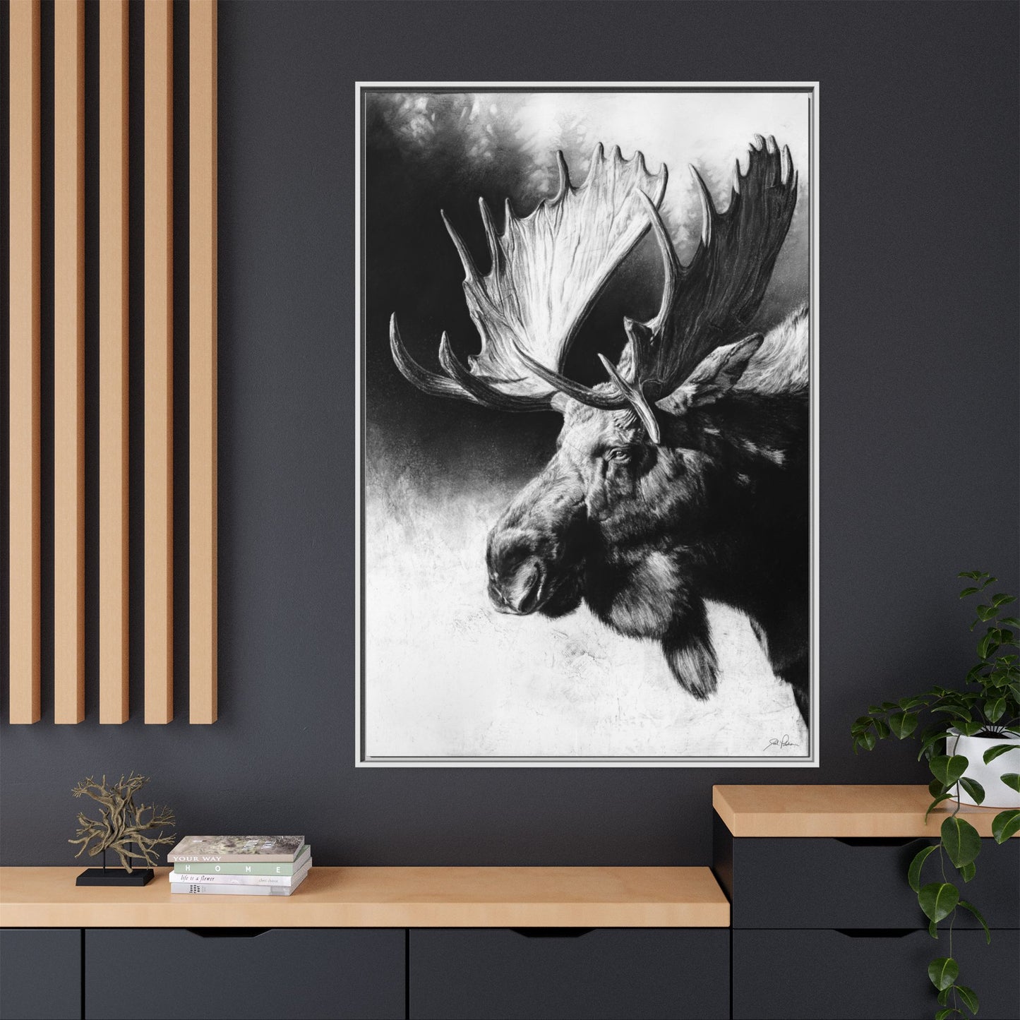 "Formida-bull" Framed Canvas