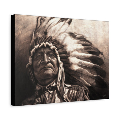 "Sitting Bear" Stretched Canvas