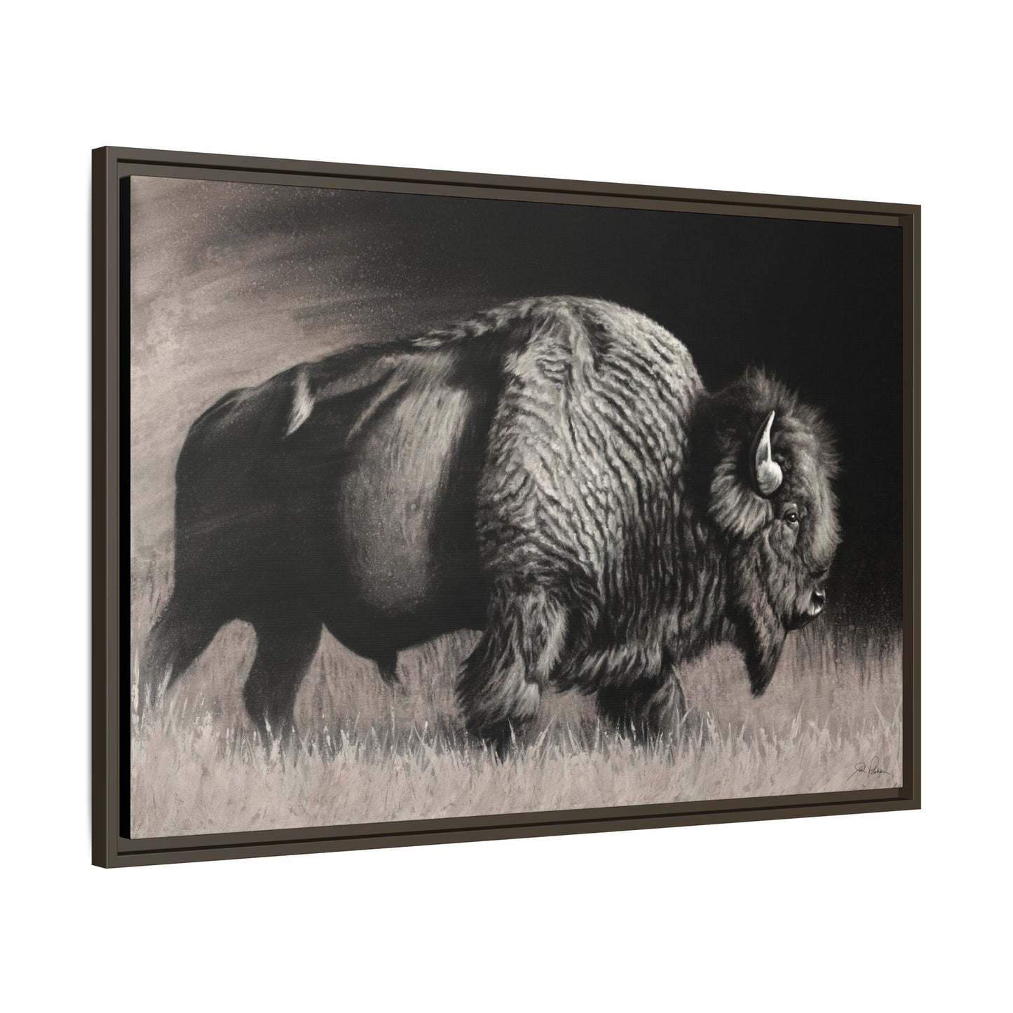"Into the Storm" Framed Canvas