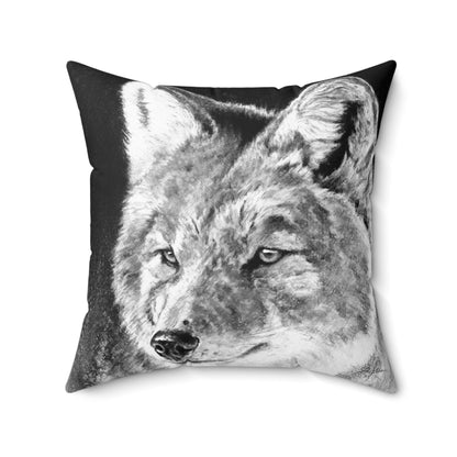"Coyote II" Square Pillow.