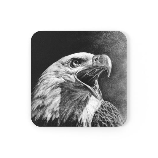 "Bald Eagle" Cork Back Coaster.