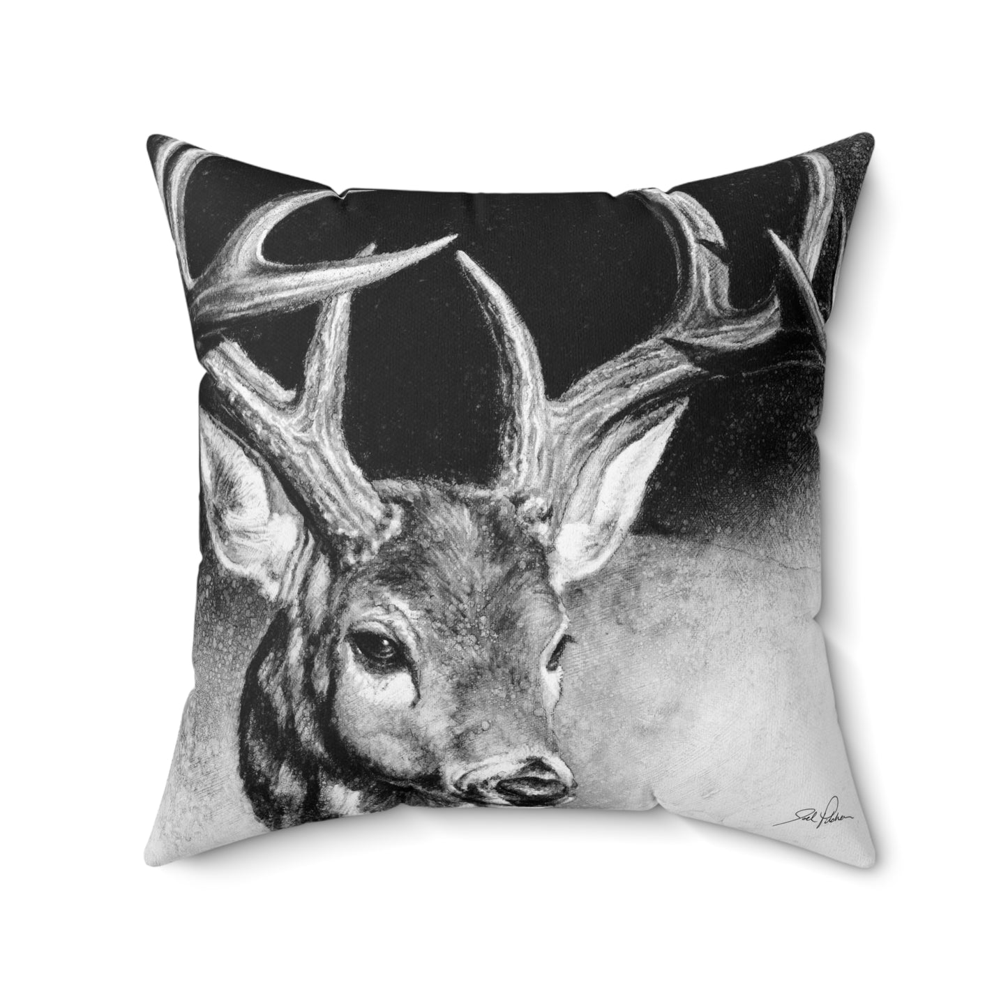 "Whitetail Buck" Square Pillow.