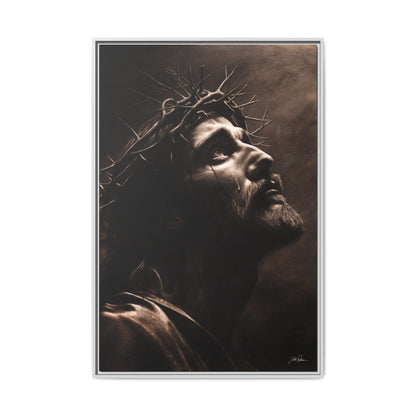 "With His Stripes We Are Healed" Framed Canvas
