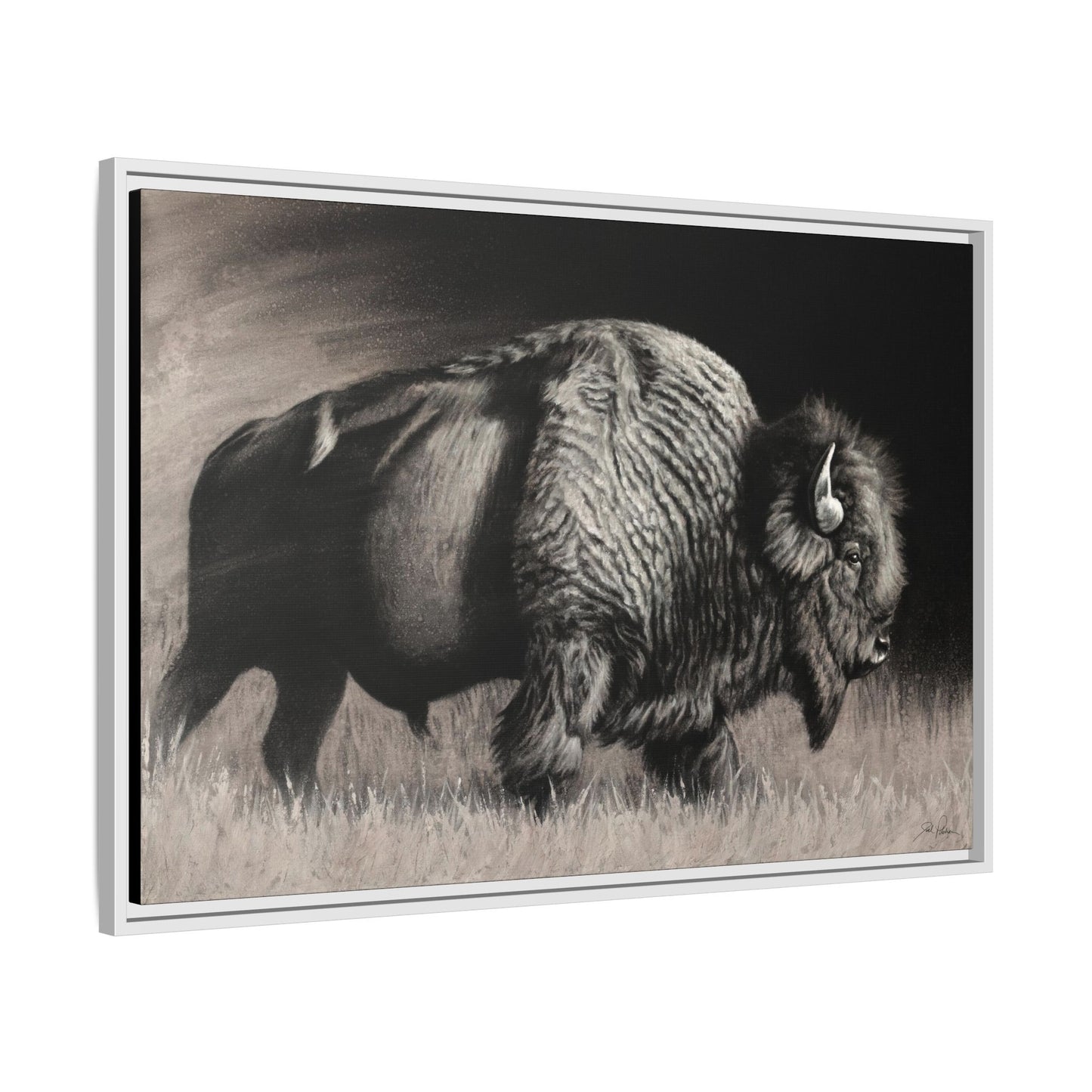 "Into the Storm" Framed Canvas