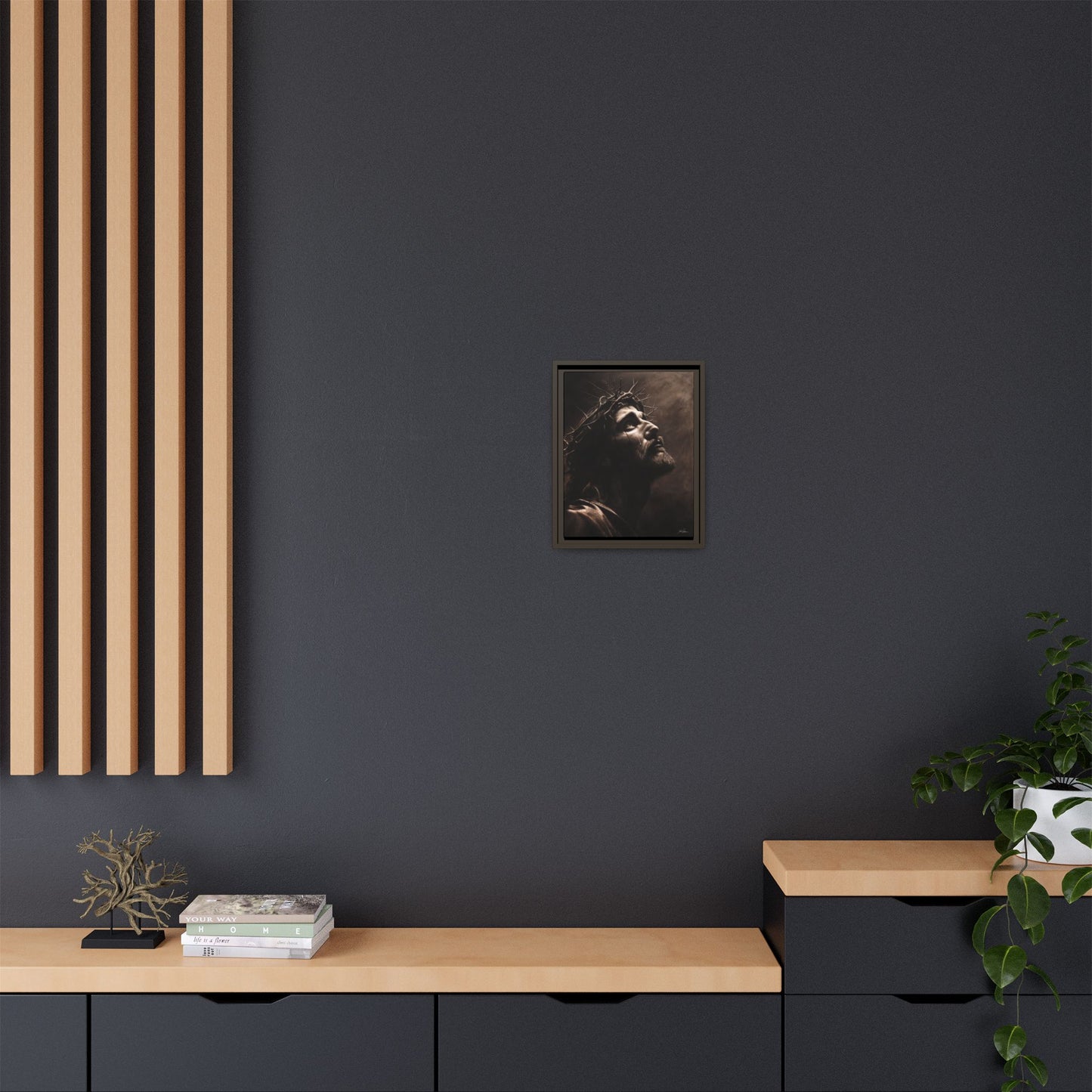 "With His Stripes We Are Healed" Framed Canvas