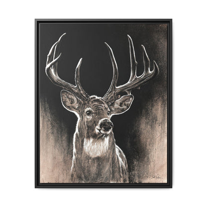 "Backlit Buck" Framed Canvas