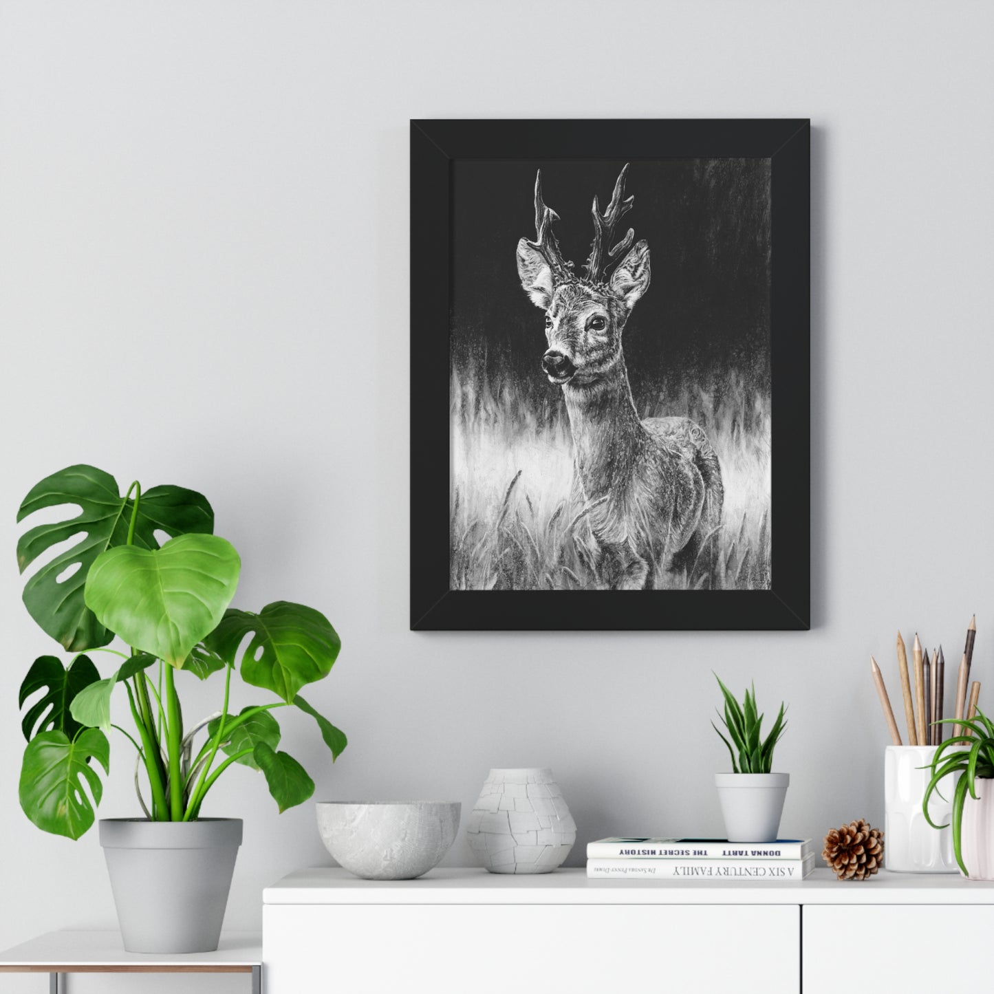 "Roe Deer" Framed Paper Print.