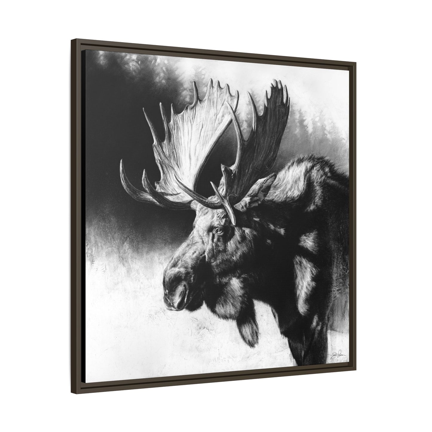 "Formida-bull" Framed Canvas