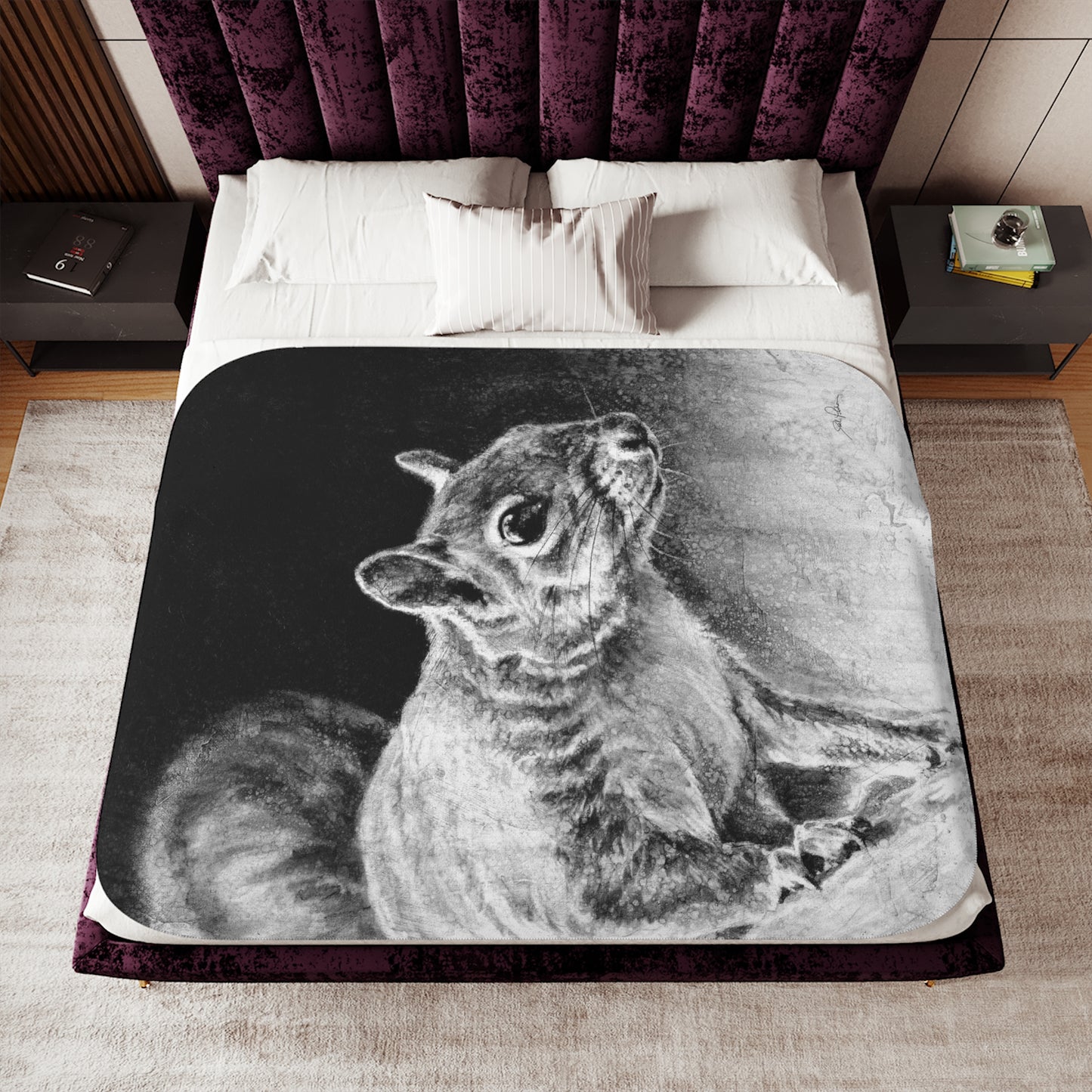 "Squirrel" Sherpa Blanket.