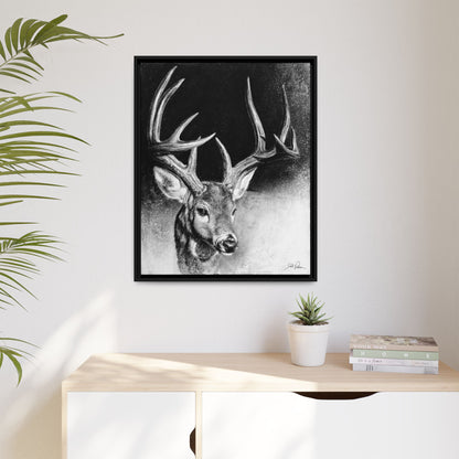 "Whitetail Buck" Framed Canvas