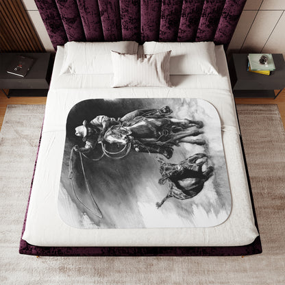 "Calf Roping" Sherpa Blanket.