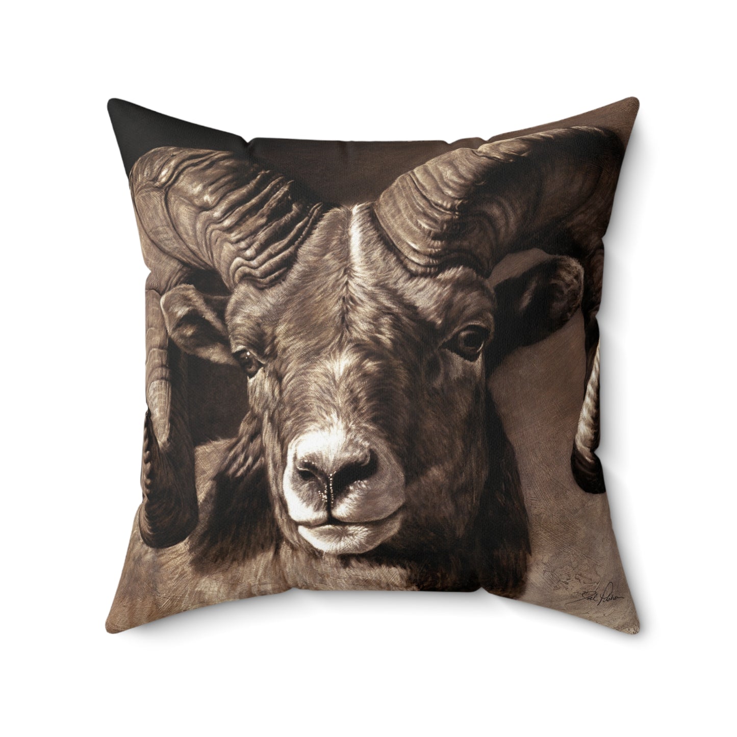"Full Curl" Square Pillow.