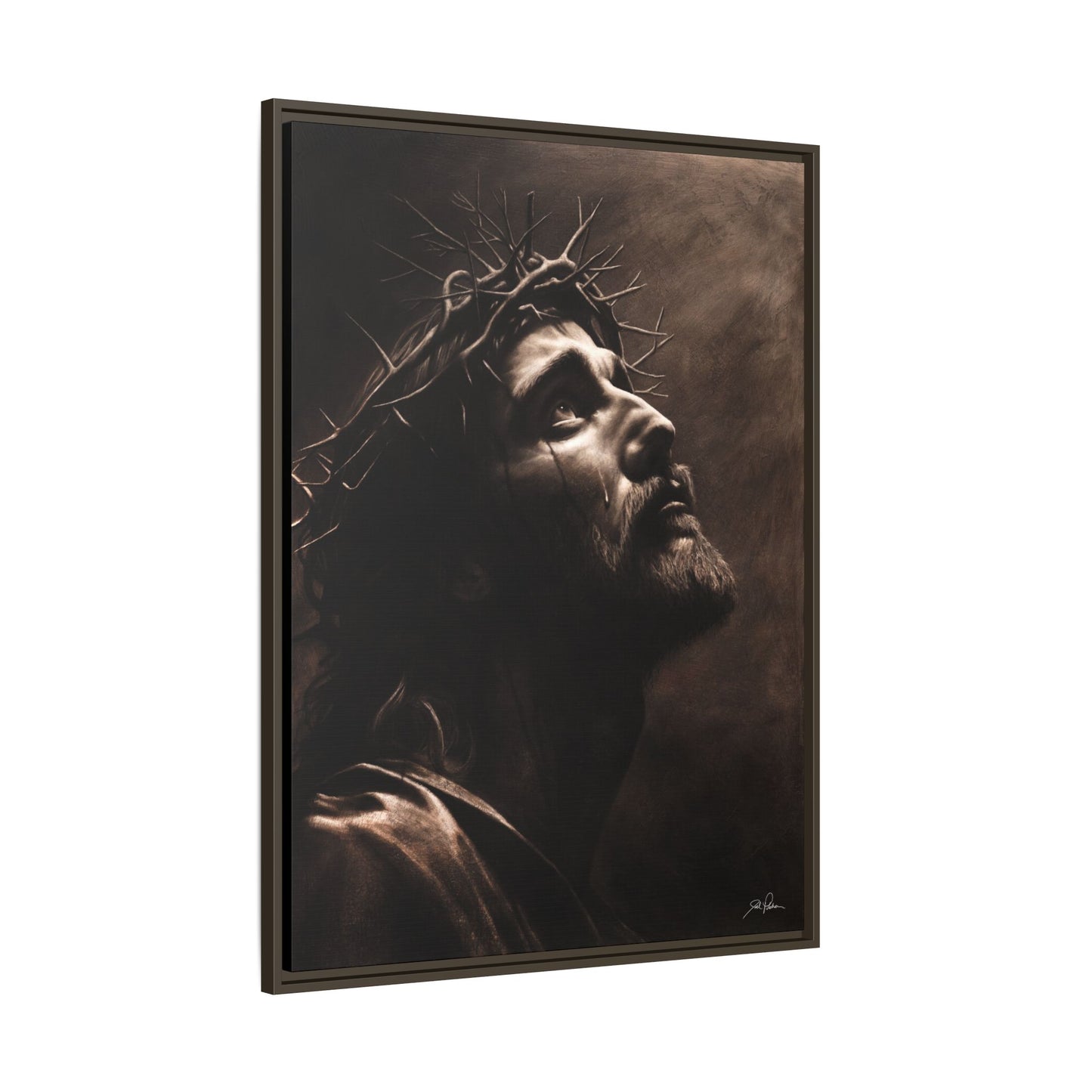 "With His Stripes We Are Healed" Framed Canvas
