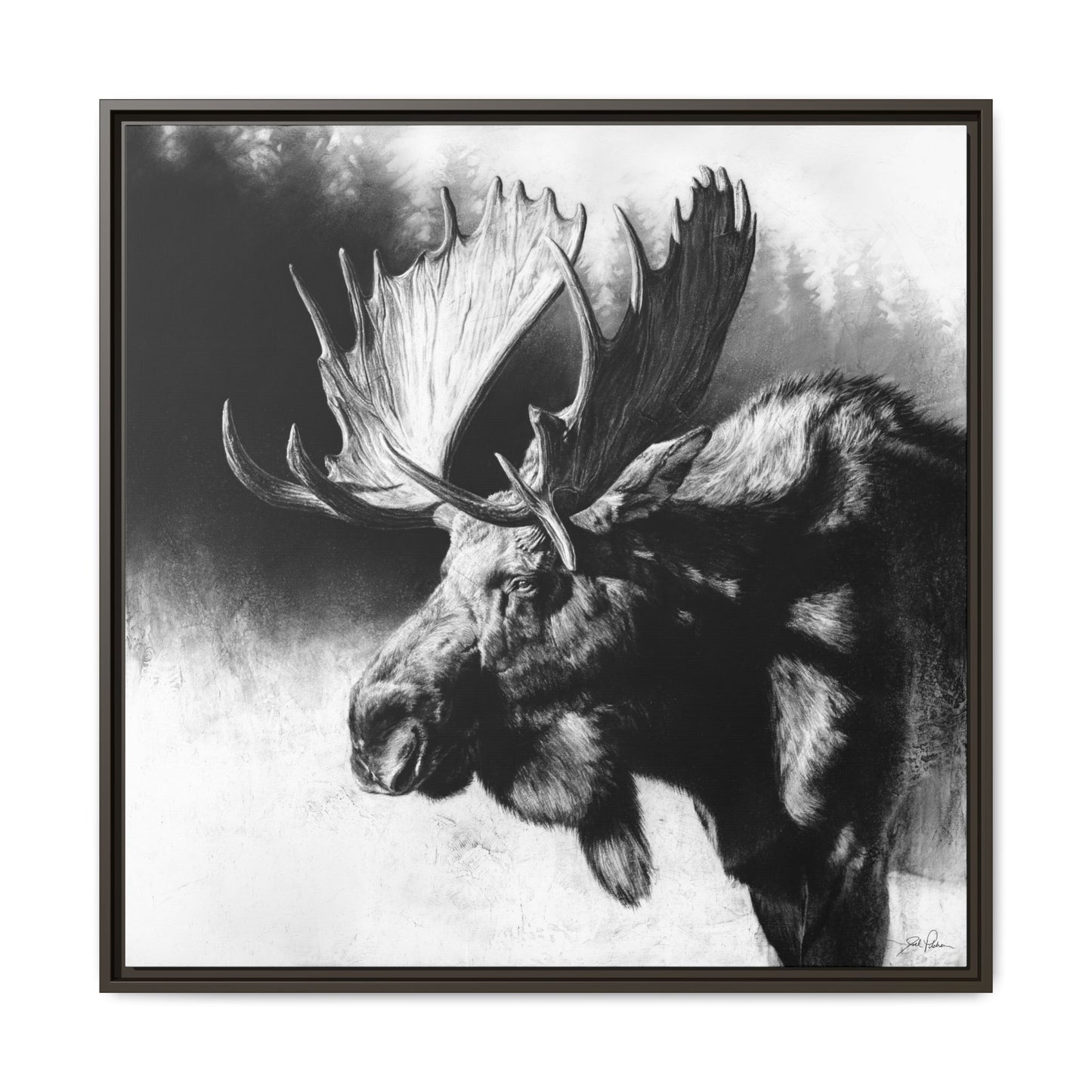 "Formida-bull" Framed Canvas