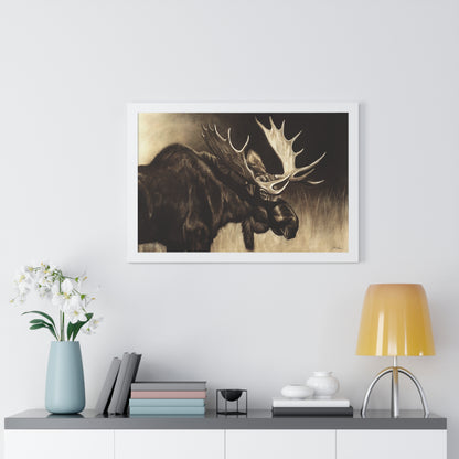 "Mighty Moose" Framed Paper Print.