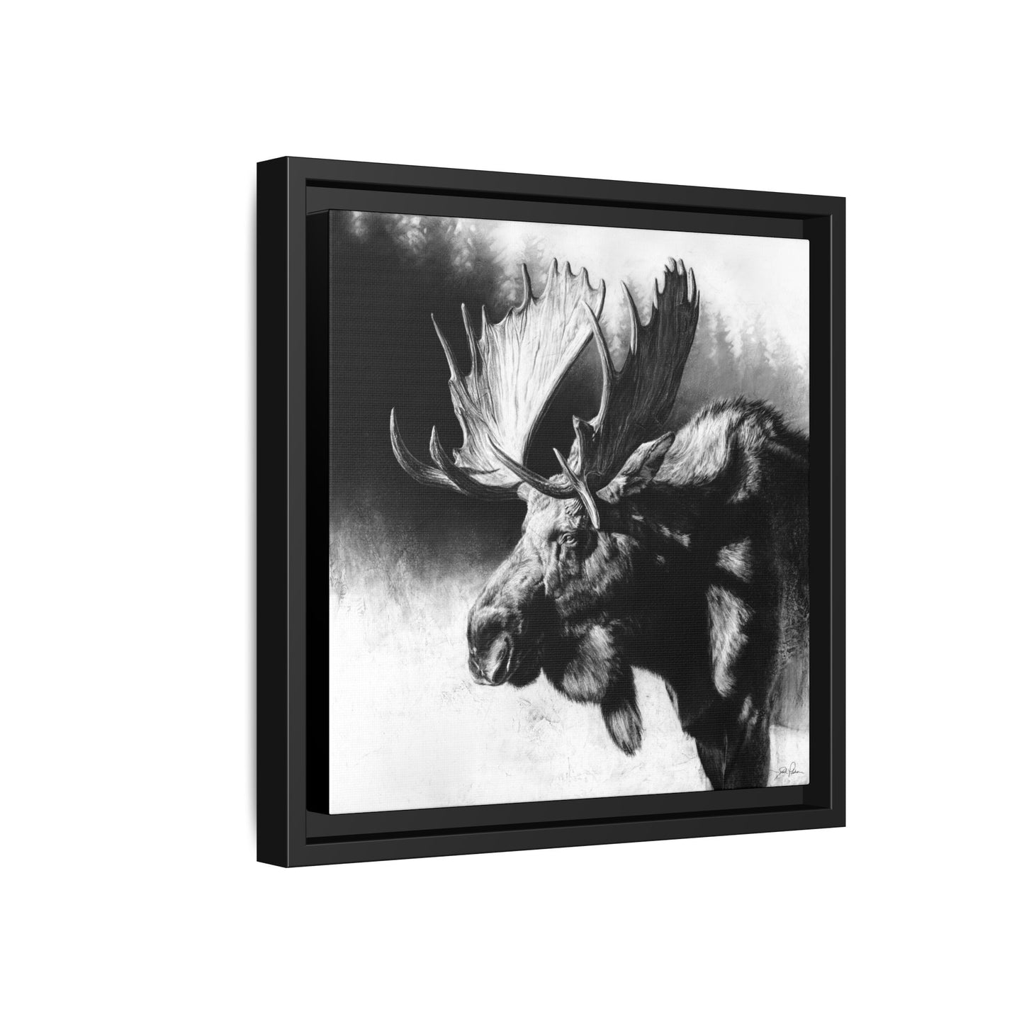 "Formida-bull" Framed Canvas