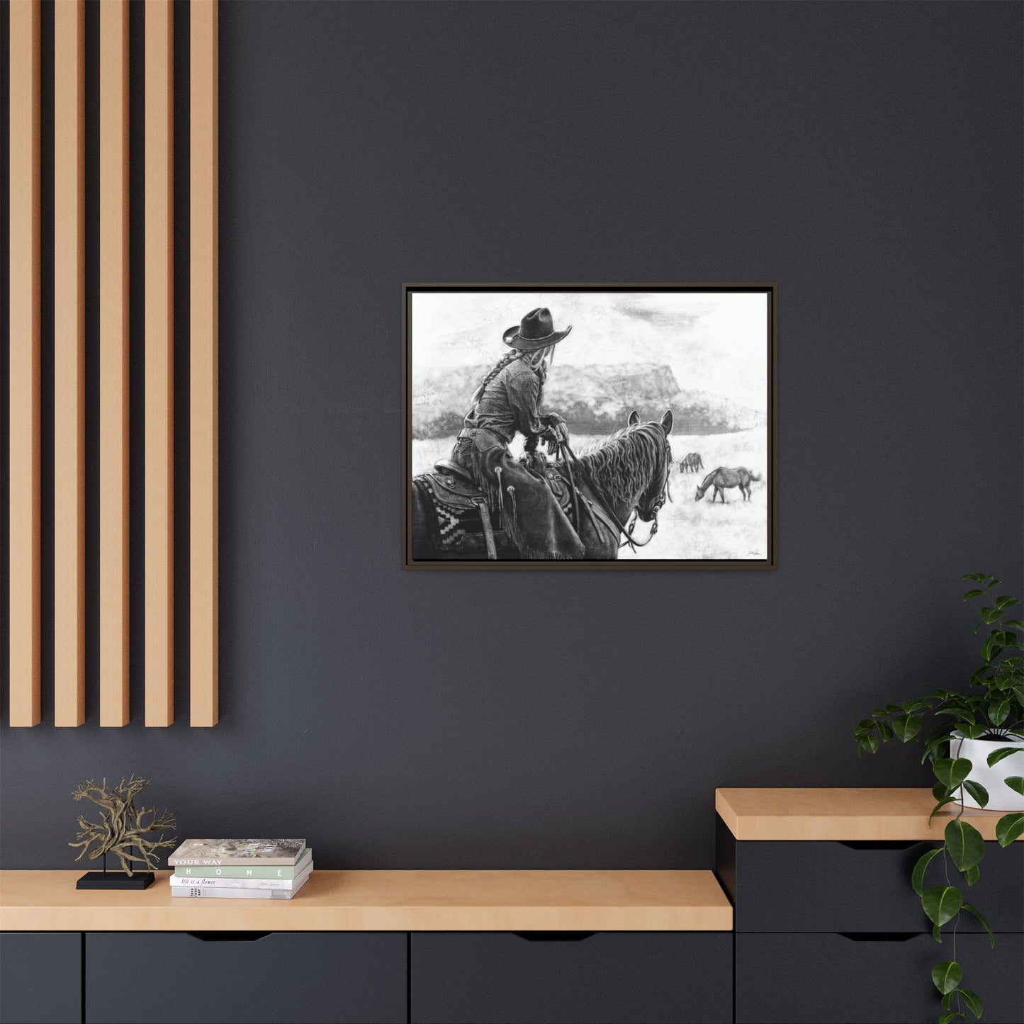 "Bridles and Braids" Framed Canvas