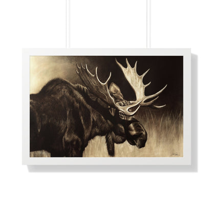 "Mighty Moose" Framed Paper Print.