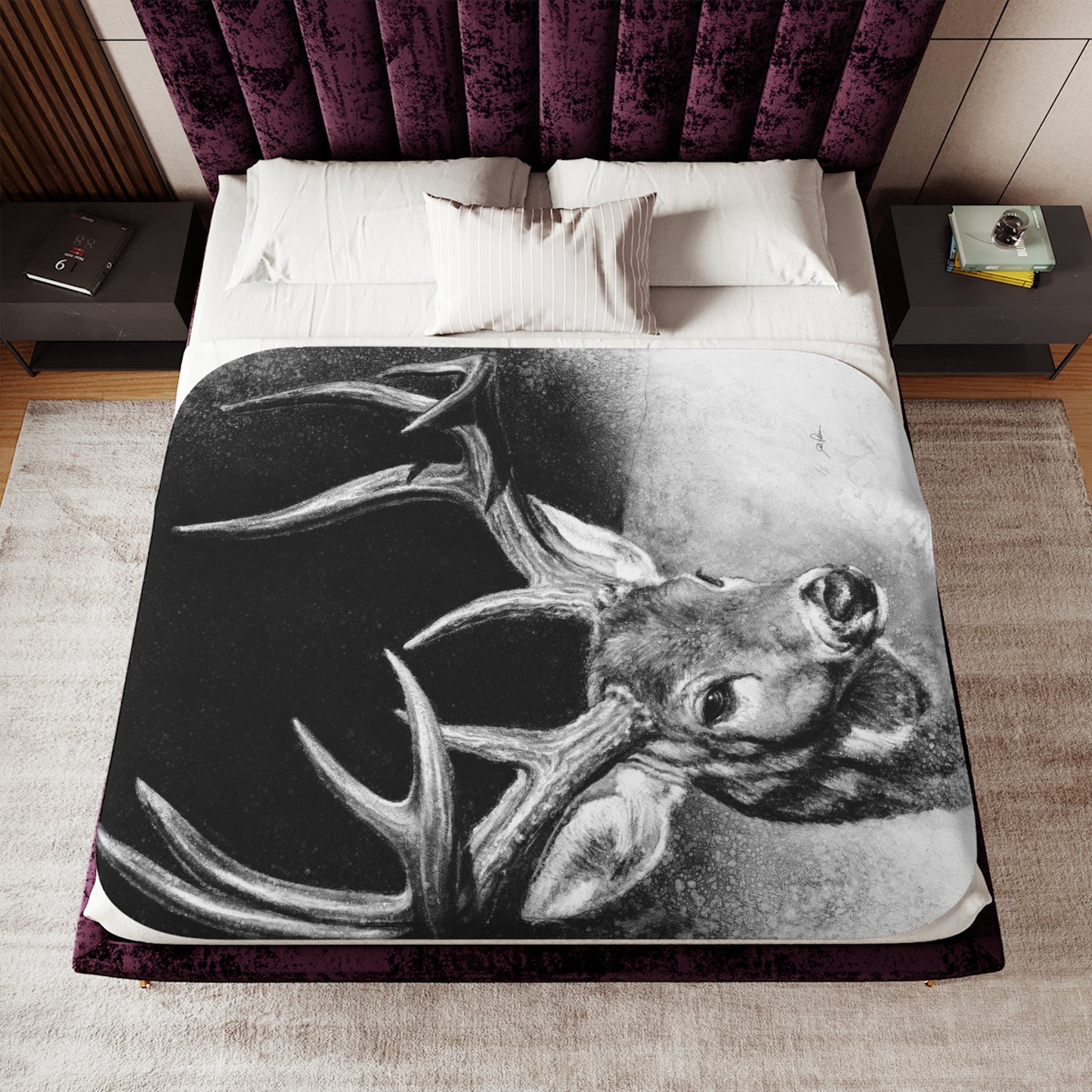 "Whitetail Buck" Sherpa Blanket.