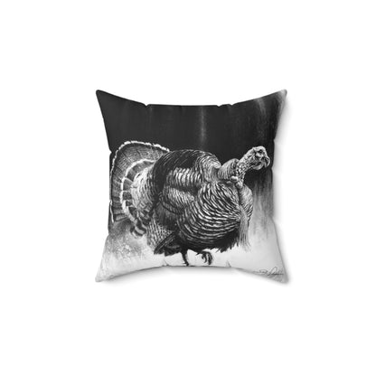 "Gobbler" Square Pillow.