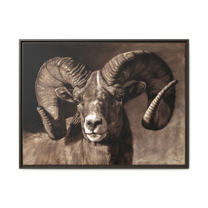 "Full Curl" Framed Canvas