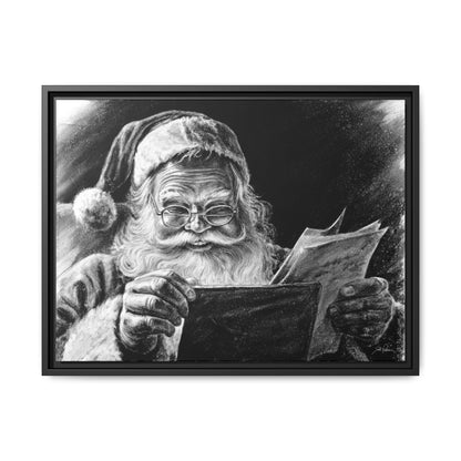 "Dear Santa" Framed Canvas