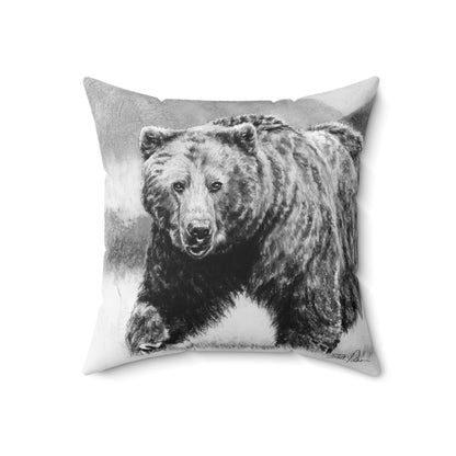 "Grizzly II" Square Pillow.