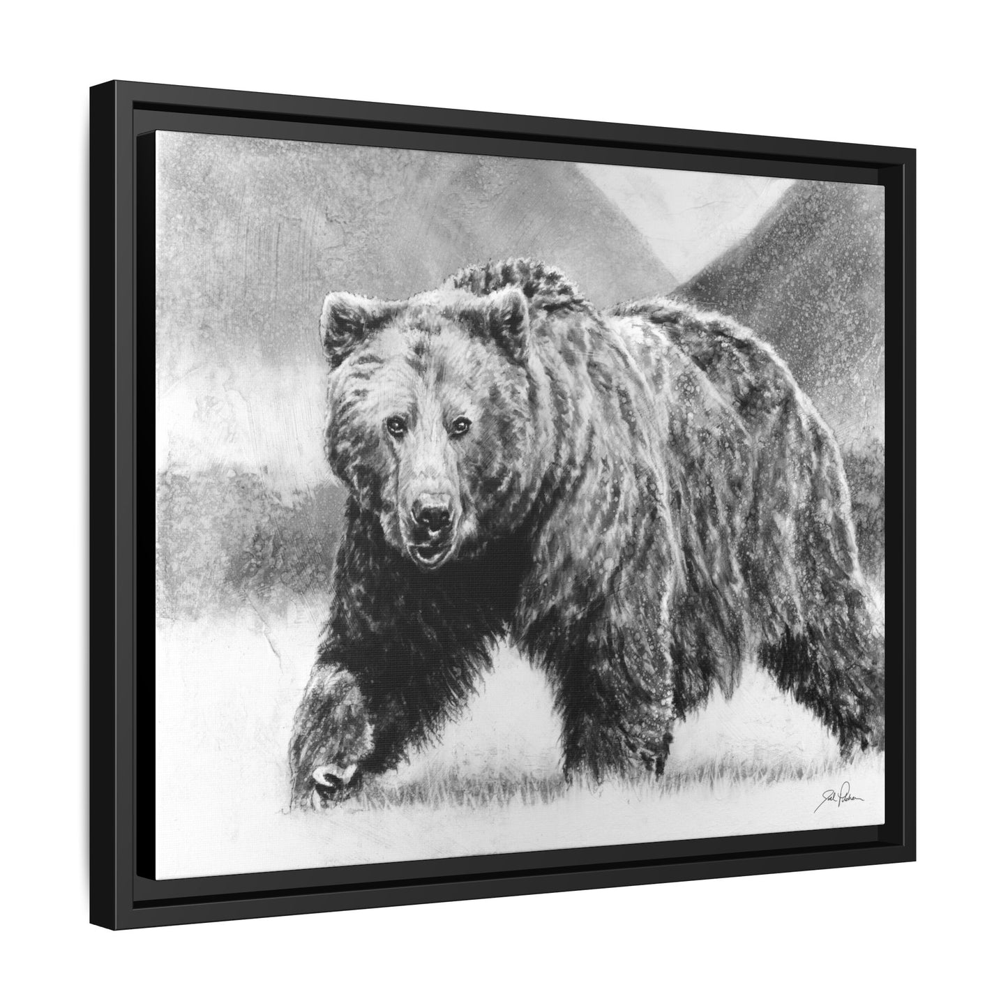 Grizzly II" Framed Canvas