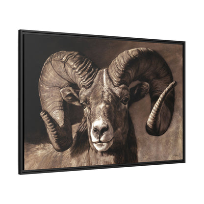 "Full Curl" Framed Canvas
