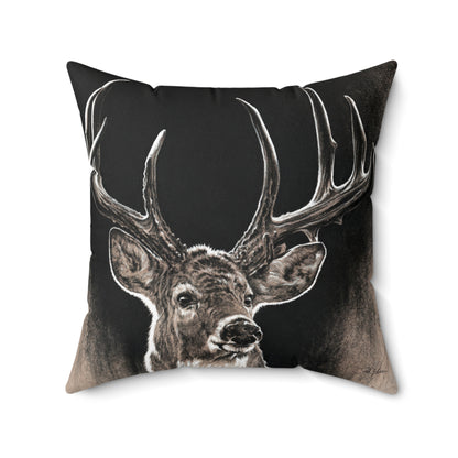 "Backlit Buck" Square Pillow.