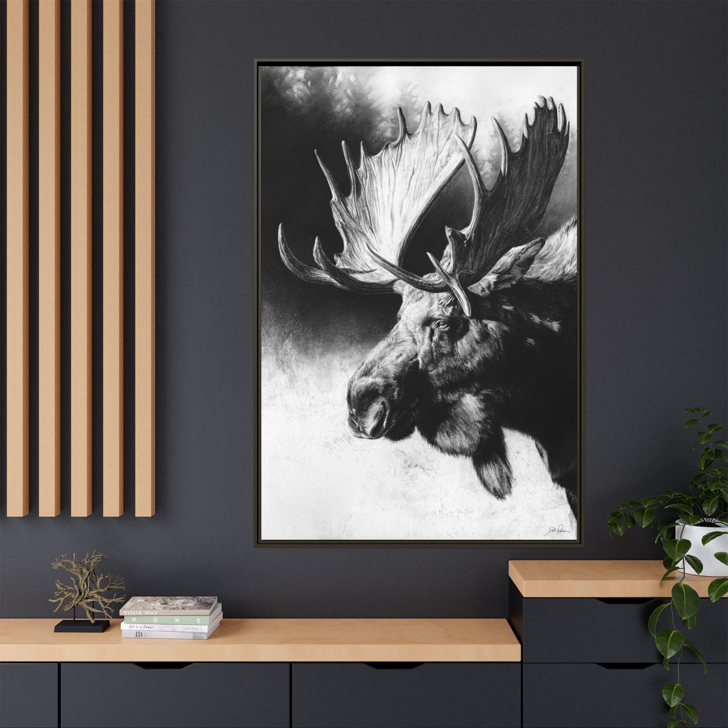 "Formida-bull" Framed Canvas
