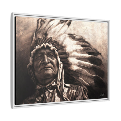 "Sitting Bear" Framed Canvas