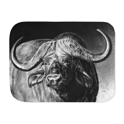 "Cape Buffalo" Sherpa Blanket.