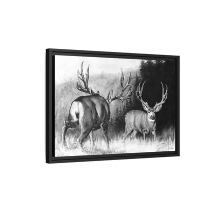"Face Off" Framed Canvas