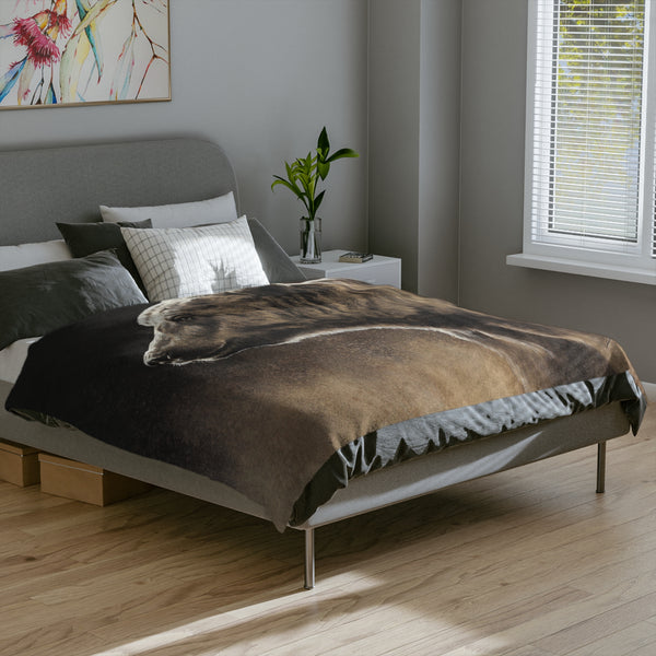 "Grizzly" Velveteen Minky Blanket