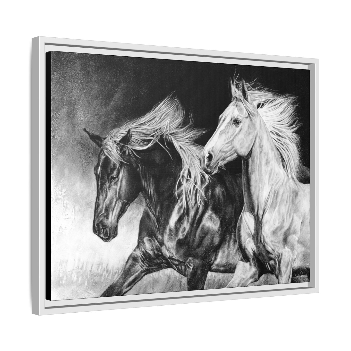 "Dynamic Duo" Framed Canvas
