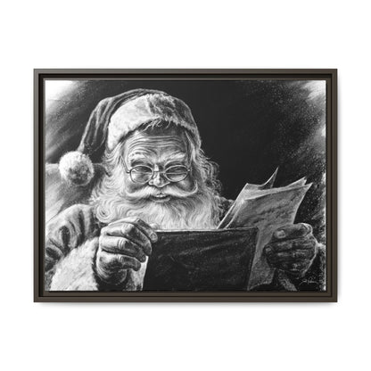 "Dear Santa" Framed Canvas