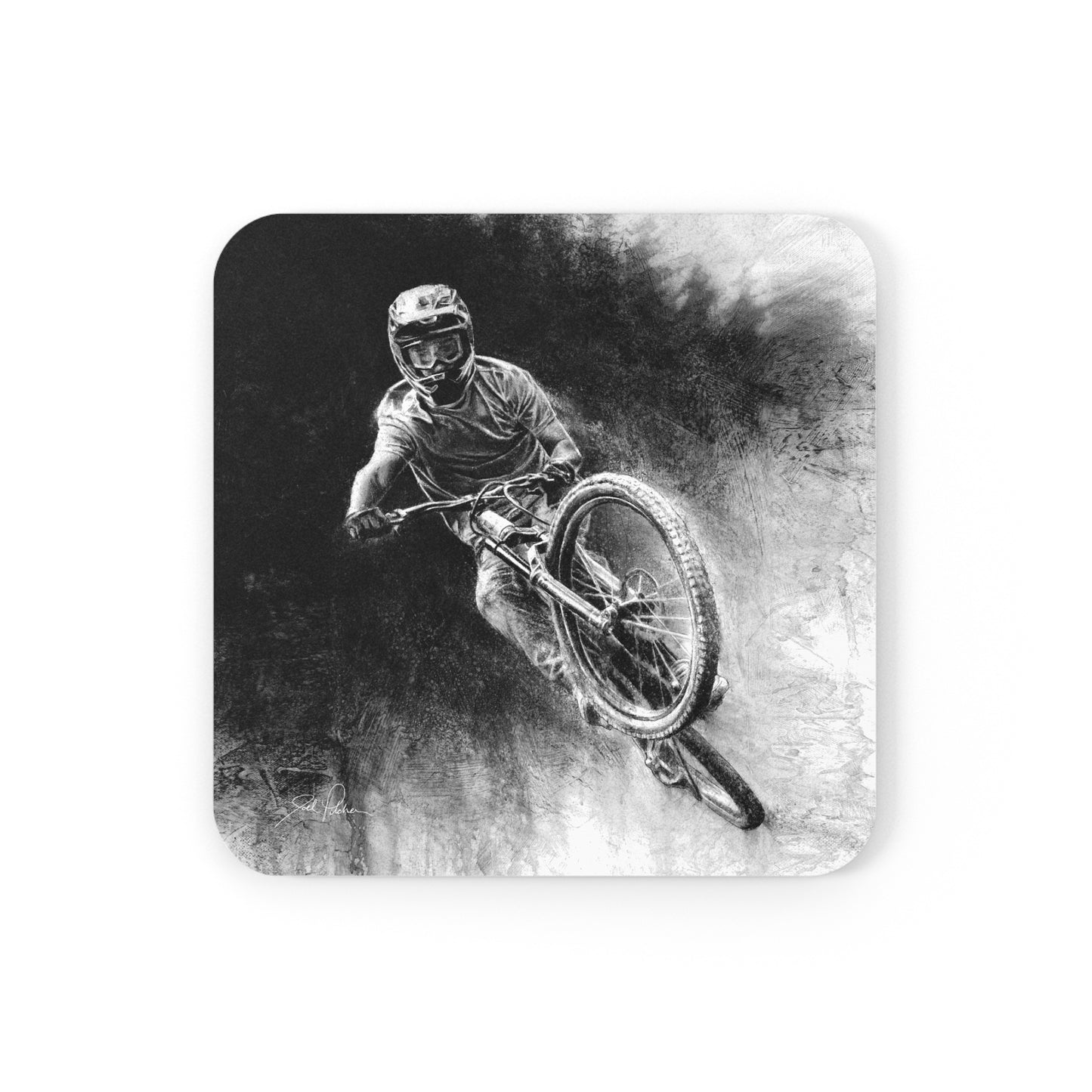 "Mountain Air" Cork Back Coaster.