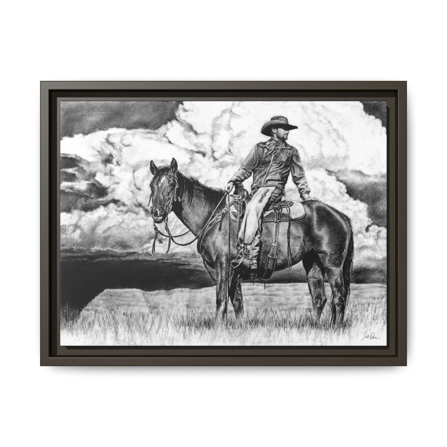 "Looking Back on the Path" Framed Canvas